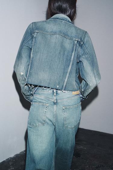 JEAN ZW COLLECTION BAGGY TAILLE MI-HAUTE - Bleu délavé de Zara - Image 4