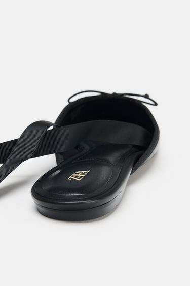 FLAT SLINGBACK BALLET FLATS - Black by Zara - Image 5