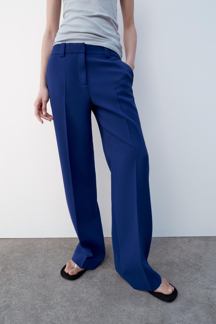 ZW COLLECTION FLARED PANTS - Bluish