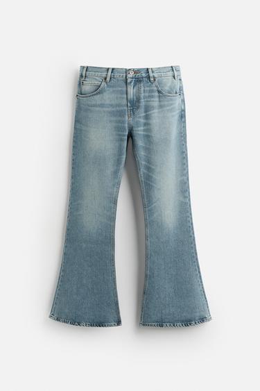 Zara FLARE FIT JEANS - Light blue