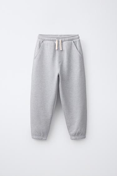 EMBROIDERED TEXT JOGGING TROUSERS 0FR. PARIS X ZARA - Grey marl by Zara