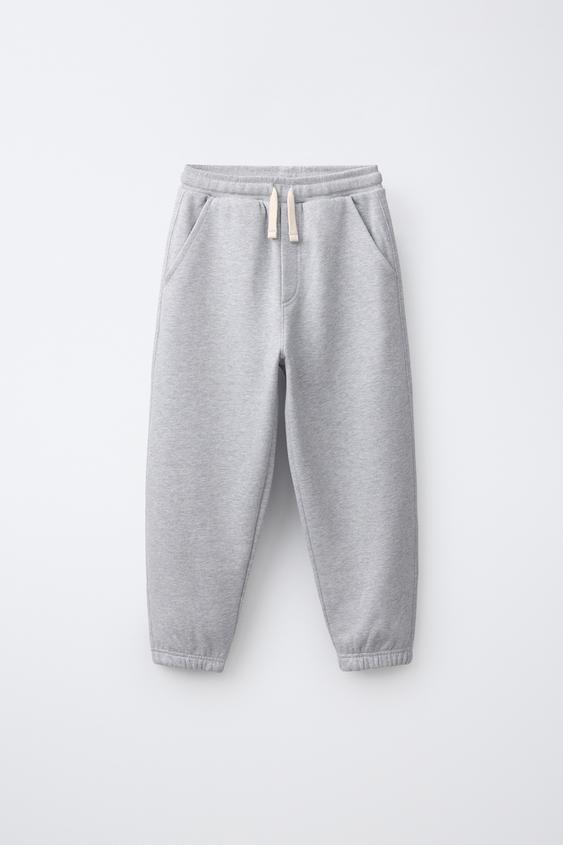EMBROIDERED TEXT JOGGING TROUSERS 0FR. PARIS X ZARA - Grey marl by Zara - Image 0