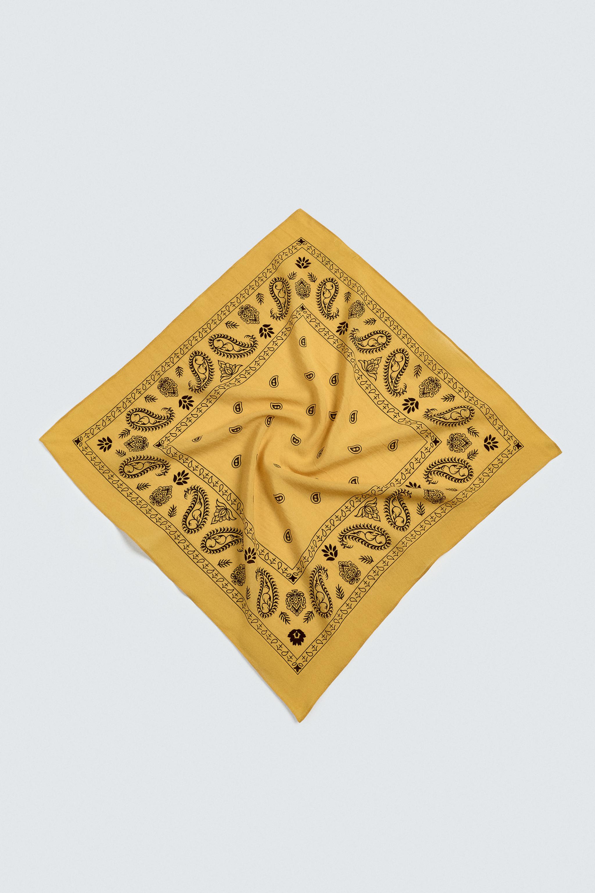 PAISLEY PRINT BANDANA - Yellow | ZARA Canada