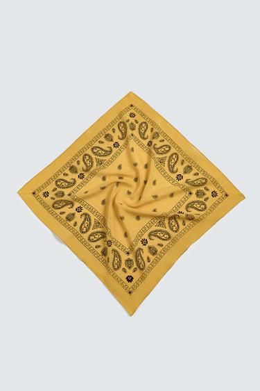 BANDANA STILA LAKATS AR PAISLEY RAKSTU - Yellow no Zara