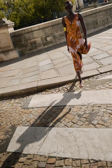 PRINTED MIDI DRESS - Multicoloured by Zara - Image 6