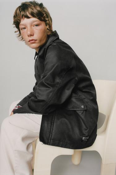 LABEL WAXED JACKET - Khaki by Zara