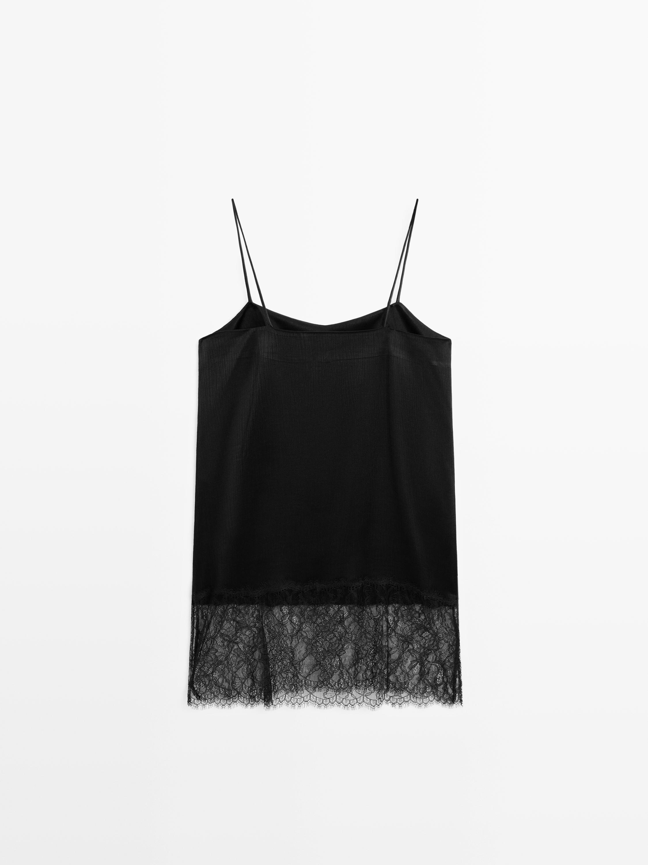 Camisole top with lace detail