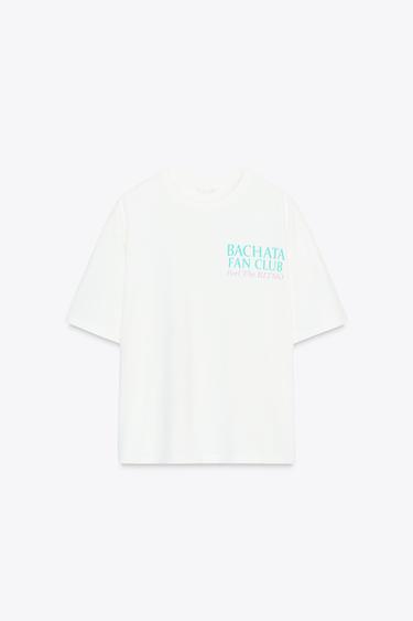 Zara 文字印花 T 恤 - 白色