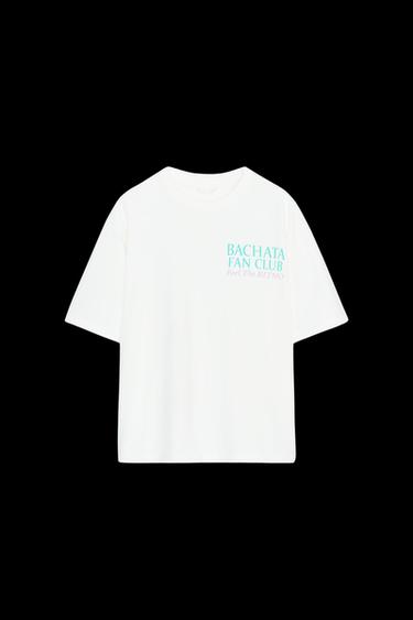 Zara TEXT PRINTED T-SHIRT - White - Image 0