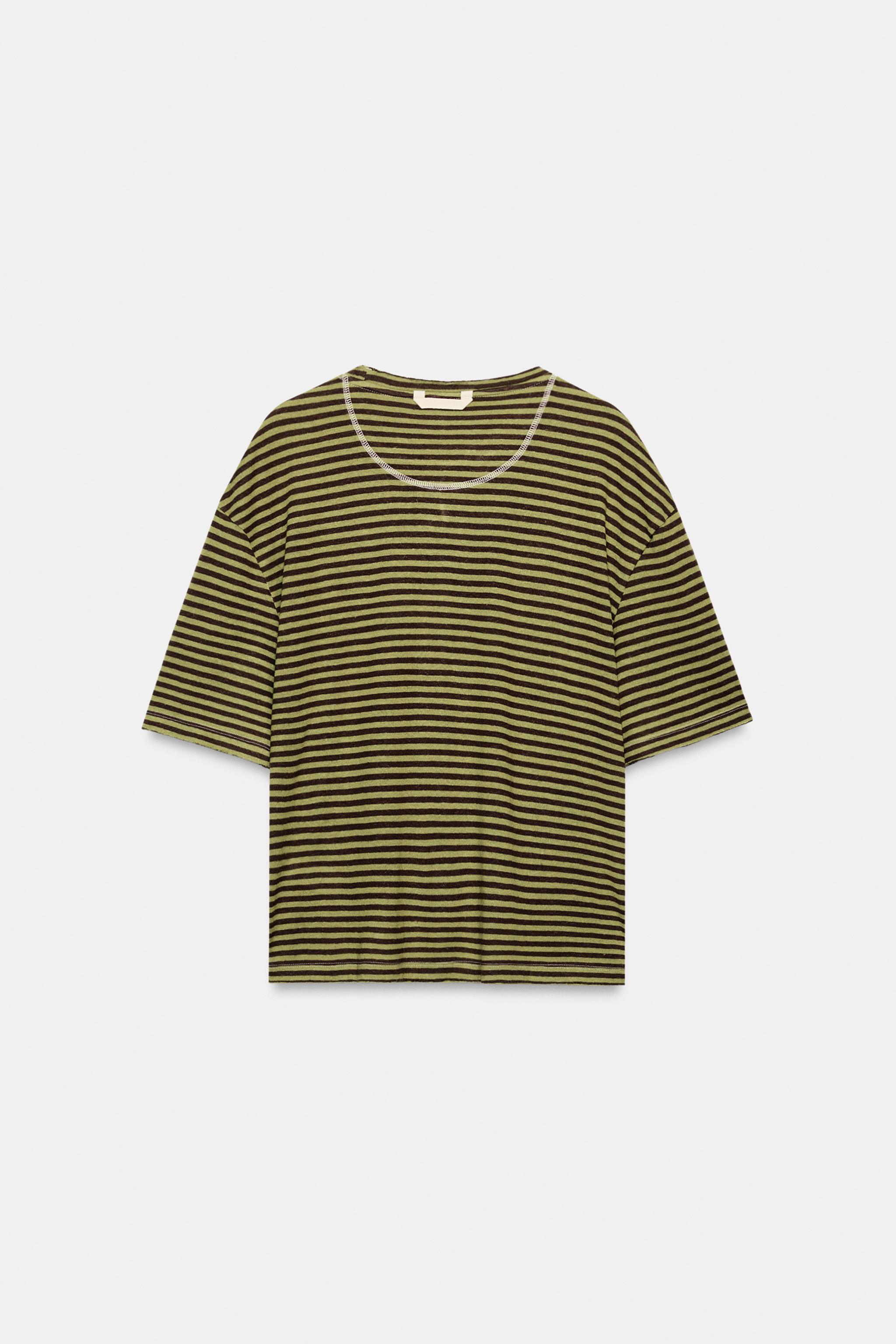 RUSTİK ÇİZGİLİ T-SHIRT - Görsel 7
