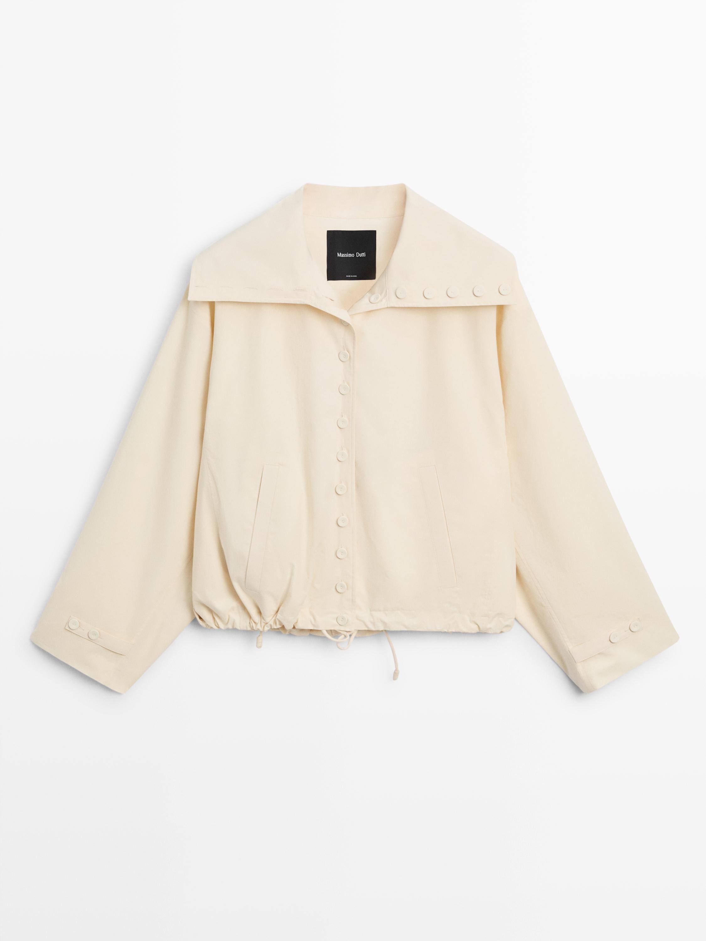 Cotton jacket with button details