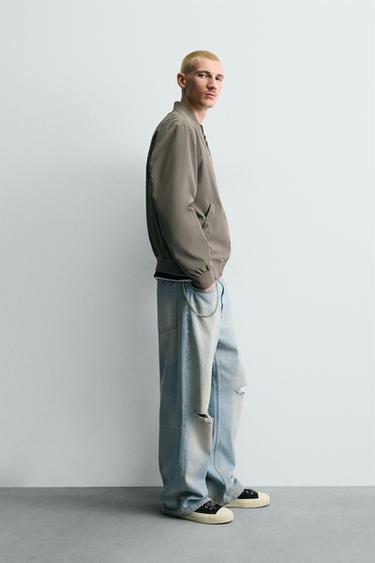 TECHNICAL BOMBER JACKET - Mink by Zara - Image 3