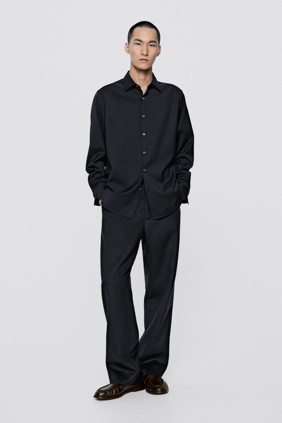 Zara Regular fit shirt - LIMITED EDITION - Navy blue - Image 0