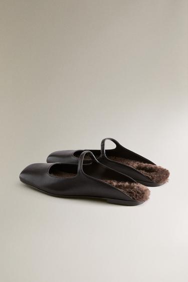 MULE CUIR CHAUDE - Marron de Zara - Image 3