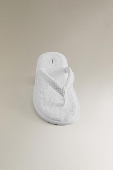 TERRY BATHROOM SANDALS - White by Zara - Image 4