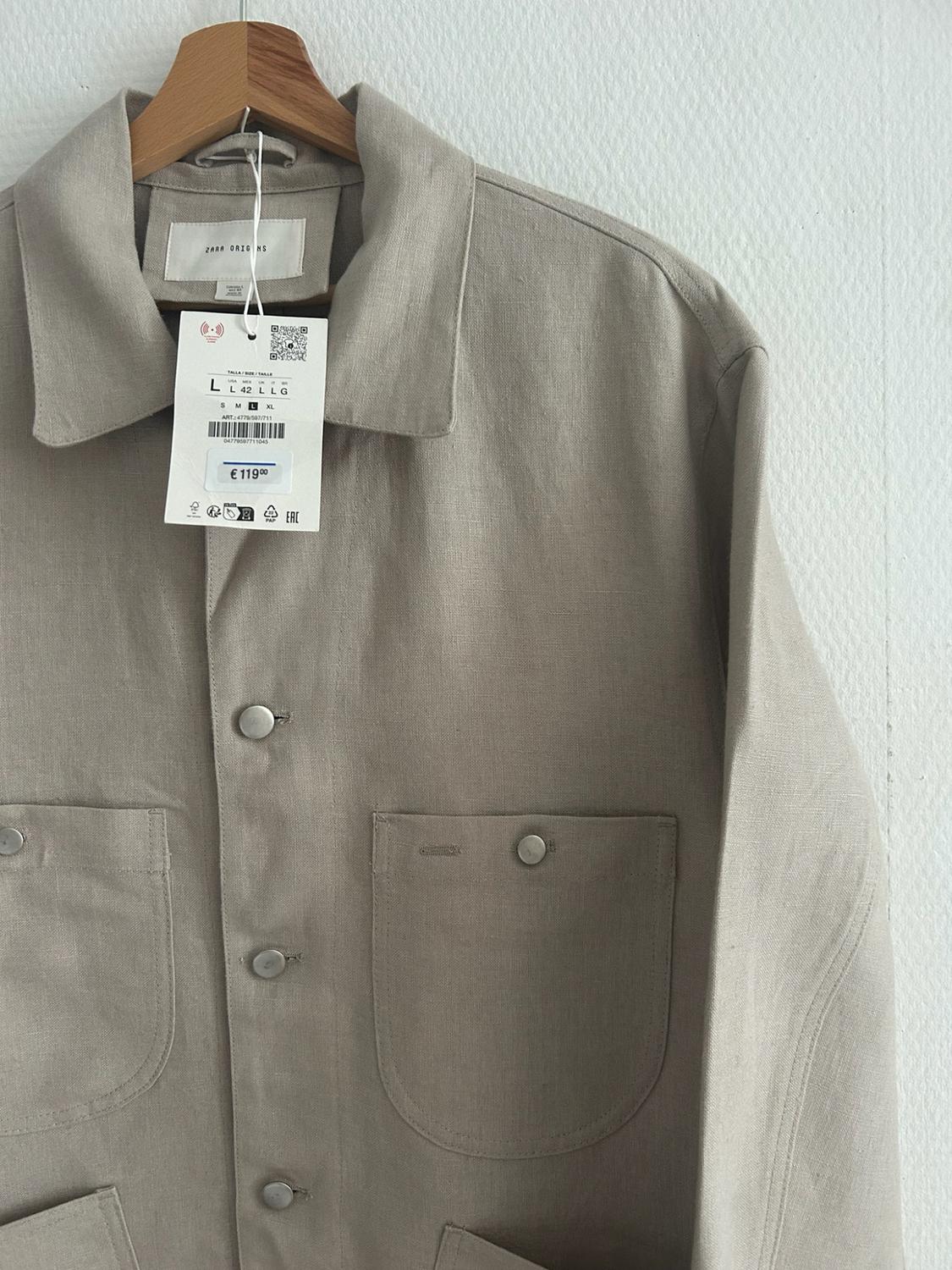 100% LINEN JACKET WITH POCKETS - Image 3