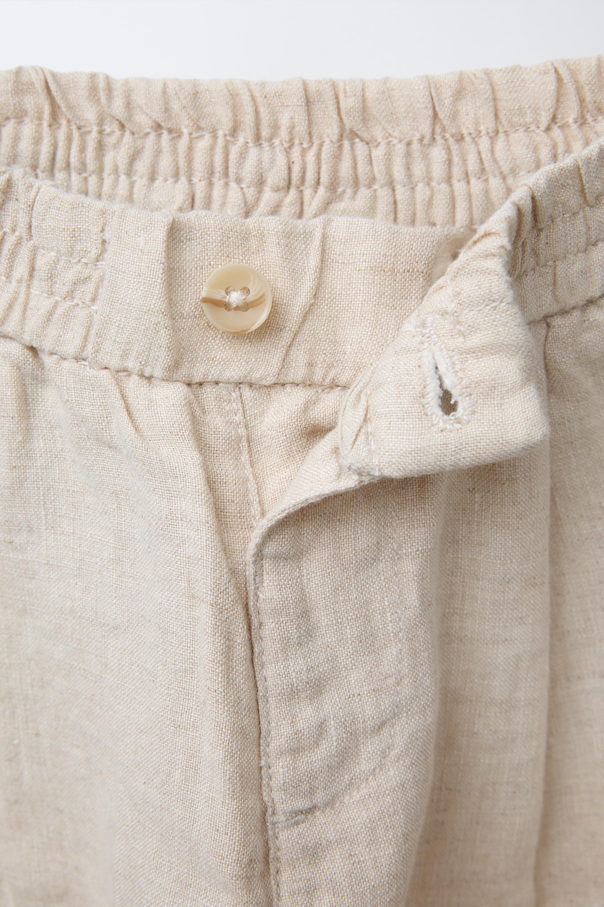 PANTALON BALLON 100 % LIN