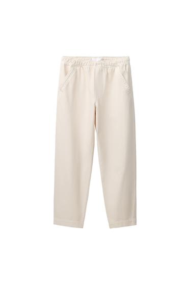 FLOWY SALGA PANTS — Light ecru 2