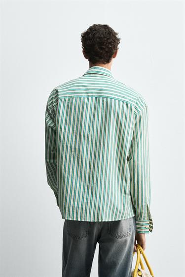 PLUTO PATCH STRIPED SHIRT HARRY LAMBERT FOR ZARA X DISNEY - White / Green by Zara - Image 2