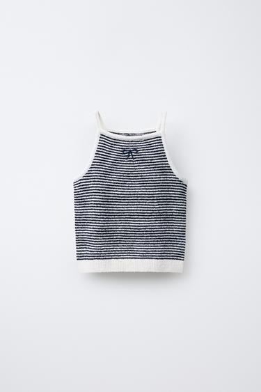 STRIPED TOWEL-FEEL TOP - striped by Zara