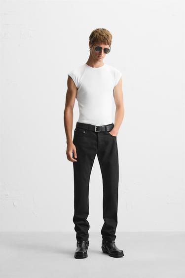 JEANS SLIM FIT BOBBY GILLESPIE X ZARA - Preto da Zara