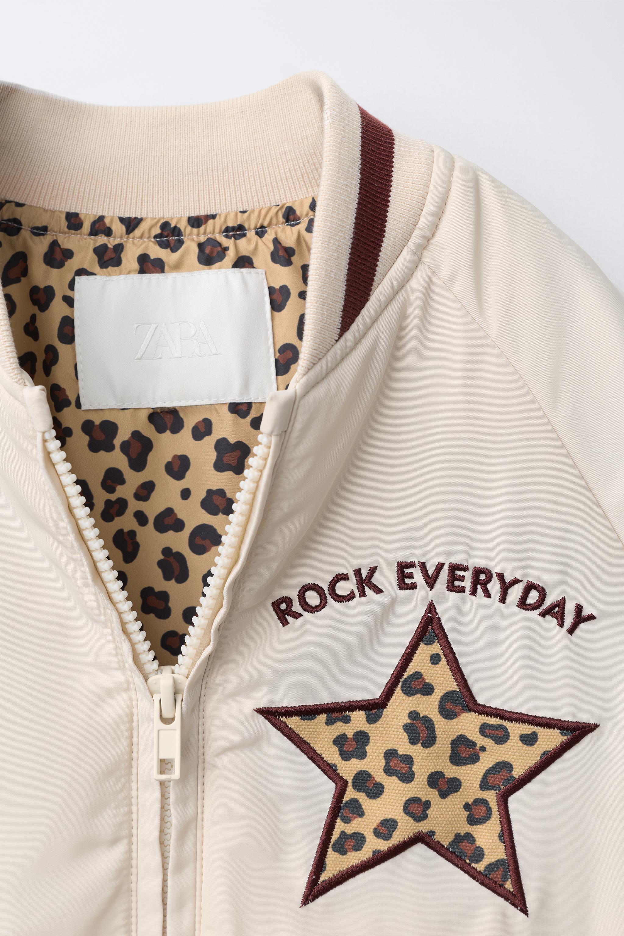BLOUSON BOMBER À PIÈCES ANIMAL PRINT