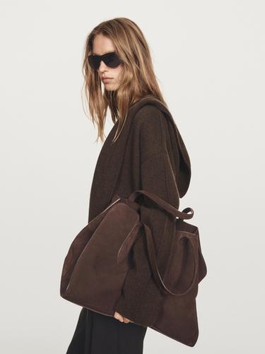 Zara Cashmere blend cape cardigan - Dark brown