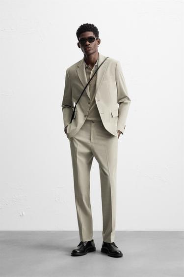 CHECK SUIT - Cherry red by Zara