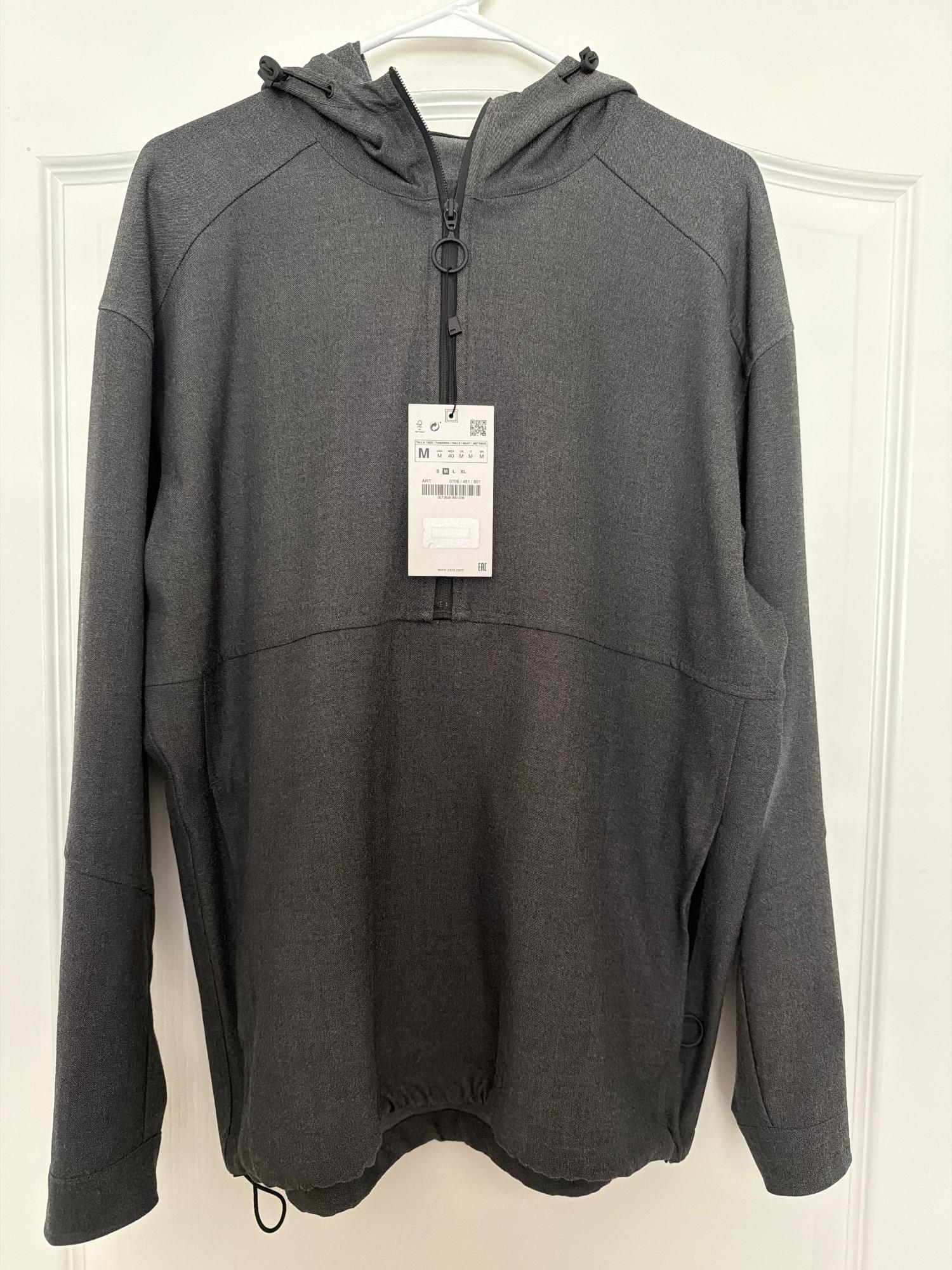 TEXTURED WEAVE HEATHERED PARKA WITH POUCH POCKET | SECOND HAND