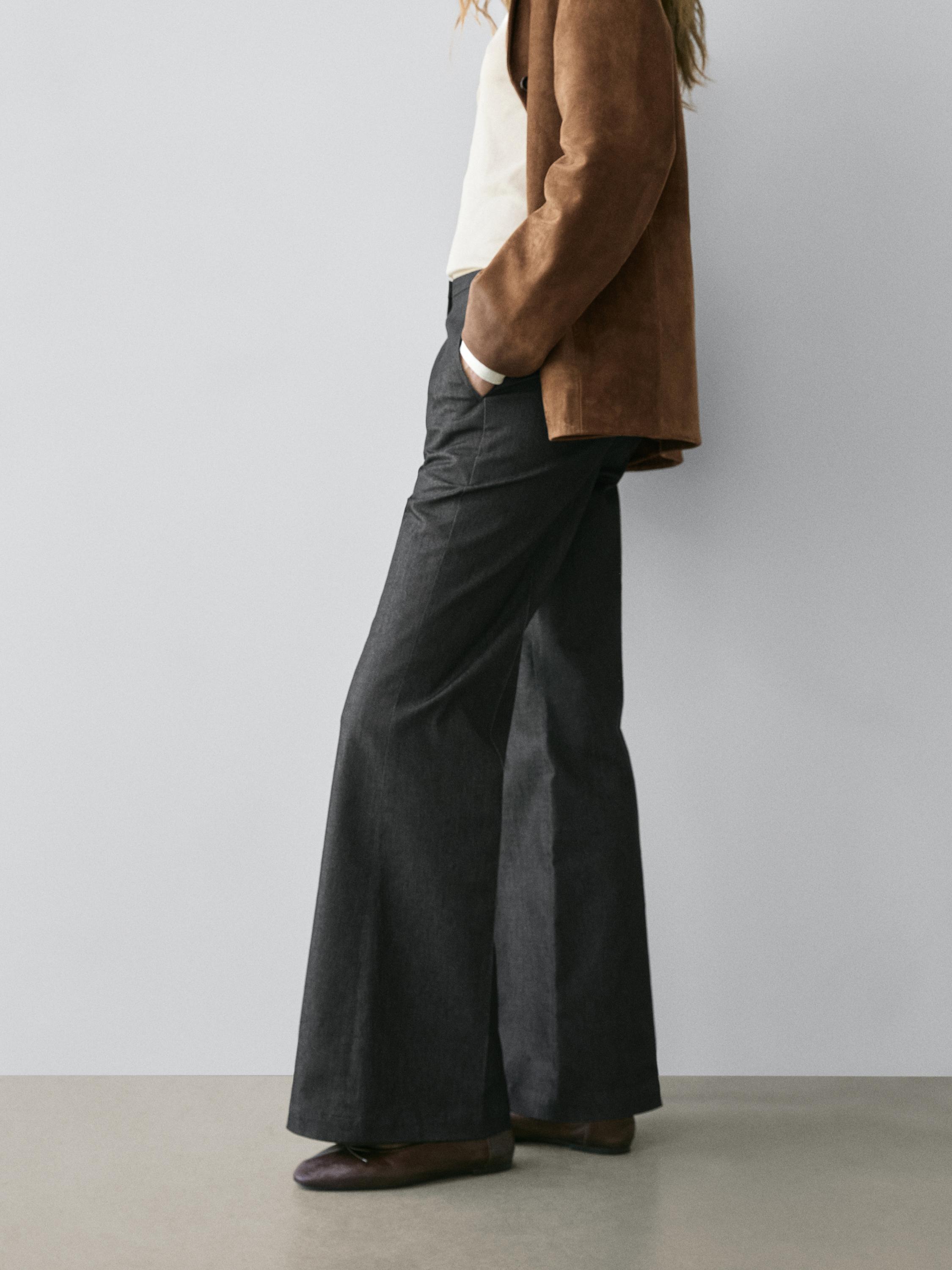 Flare fit trousers