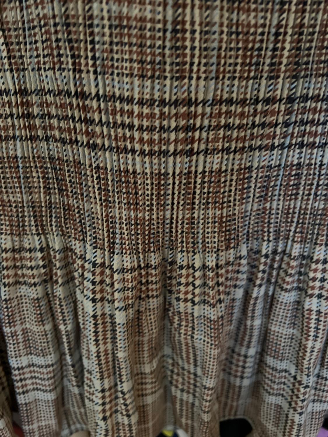 PLEATED CHECK BLOUSE - Image 3