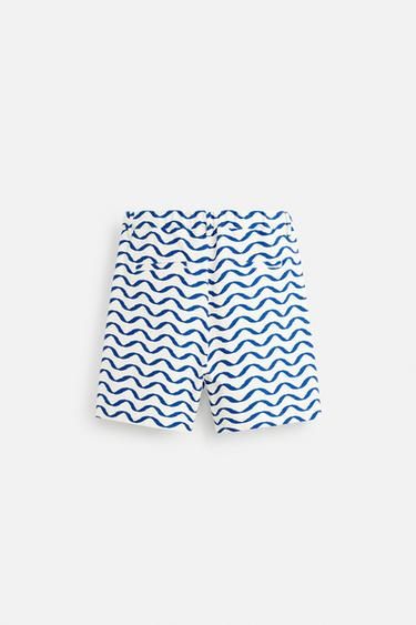 WAVY SHORT BERMUDA SHORTS - Blue/White by Zara - Image 7