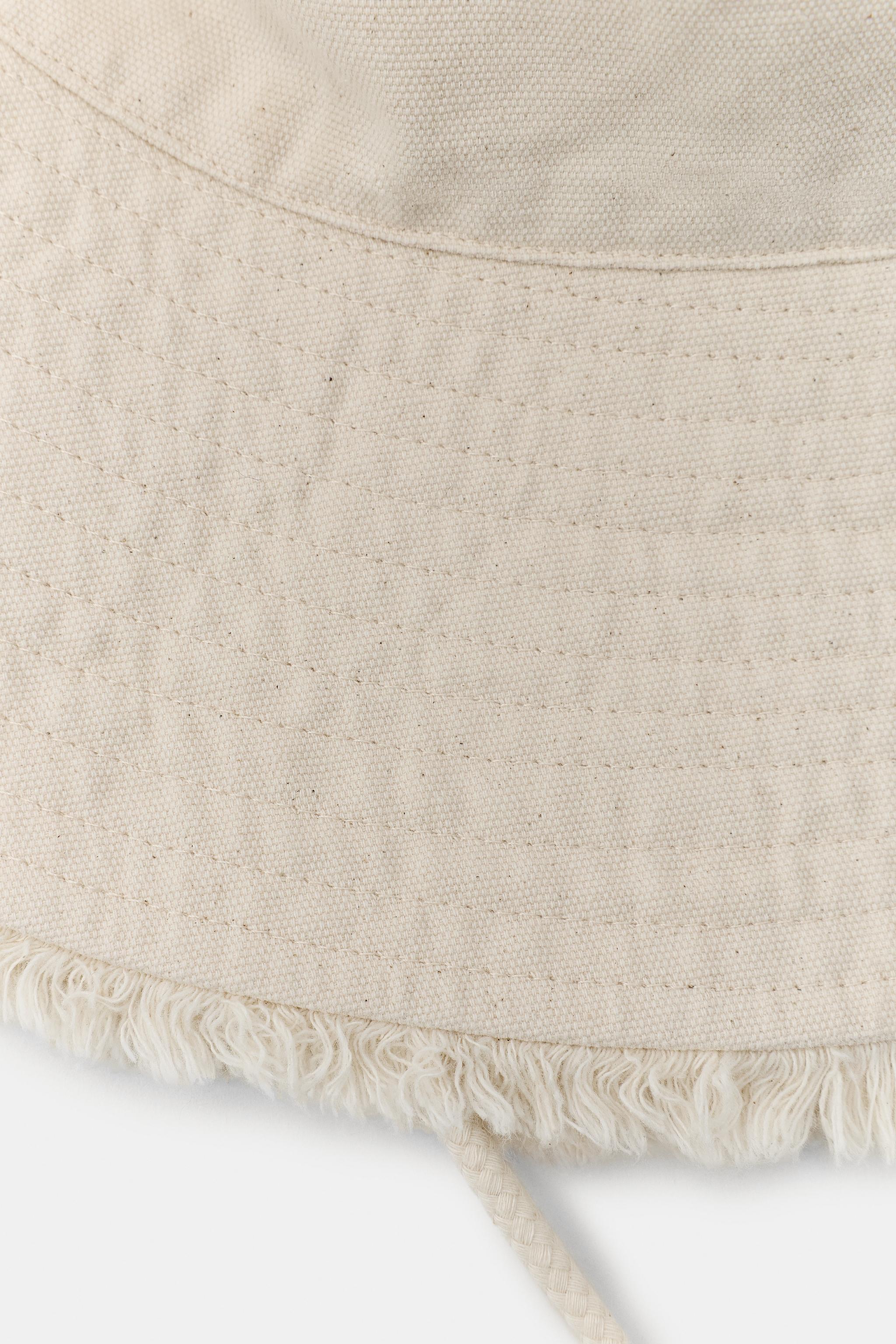 Женские головные уборы Zara 100% COTTON BUCKET HAT — фото 3