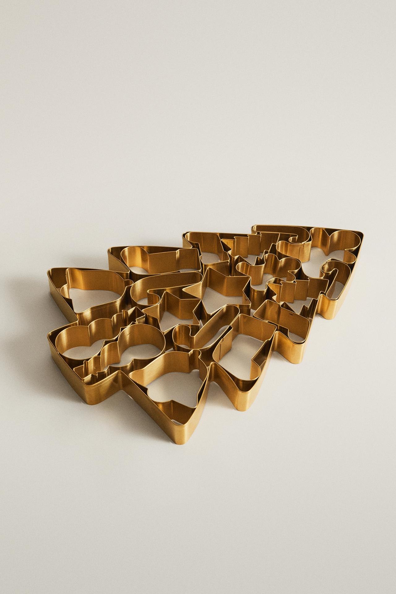 CHRISTMAS COOKIE CUTTER SET (SET OF 10) — Golden