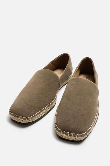 LEATHER ESPADRILLES - Taupe Grey by Zara - Image 2