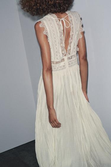 ZW COLLECTION STRAPPY LACE DRESS - Ecru by Zara - Image 2