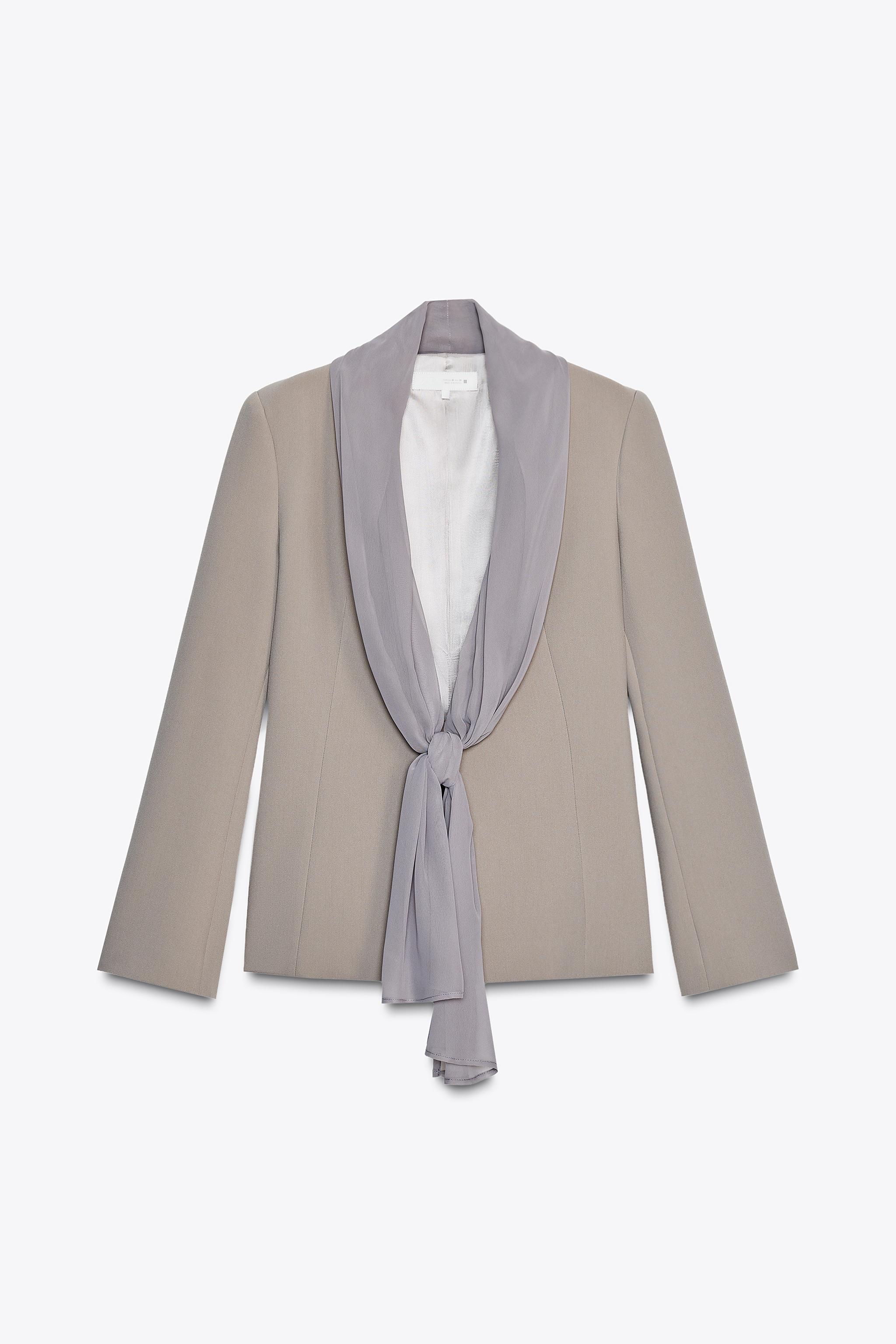 zara tie blazer