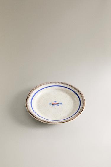 ASSIETTE À PAIN GRÈS POISSON - Bleu de Zara - Image 1