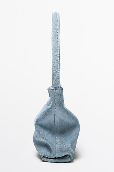 Bolso de hombro piel serraje - guepardo de Zara