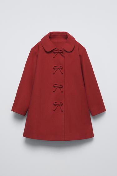 ABRIGO PAÑO LACITOS - Rojo de Zara - Imagen 0