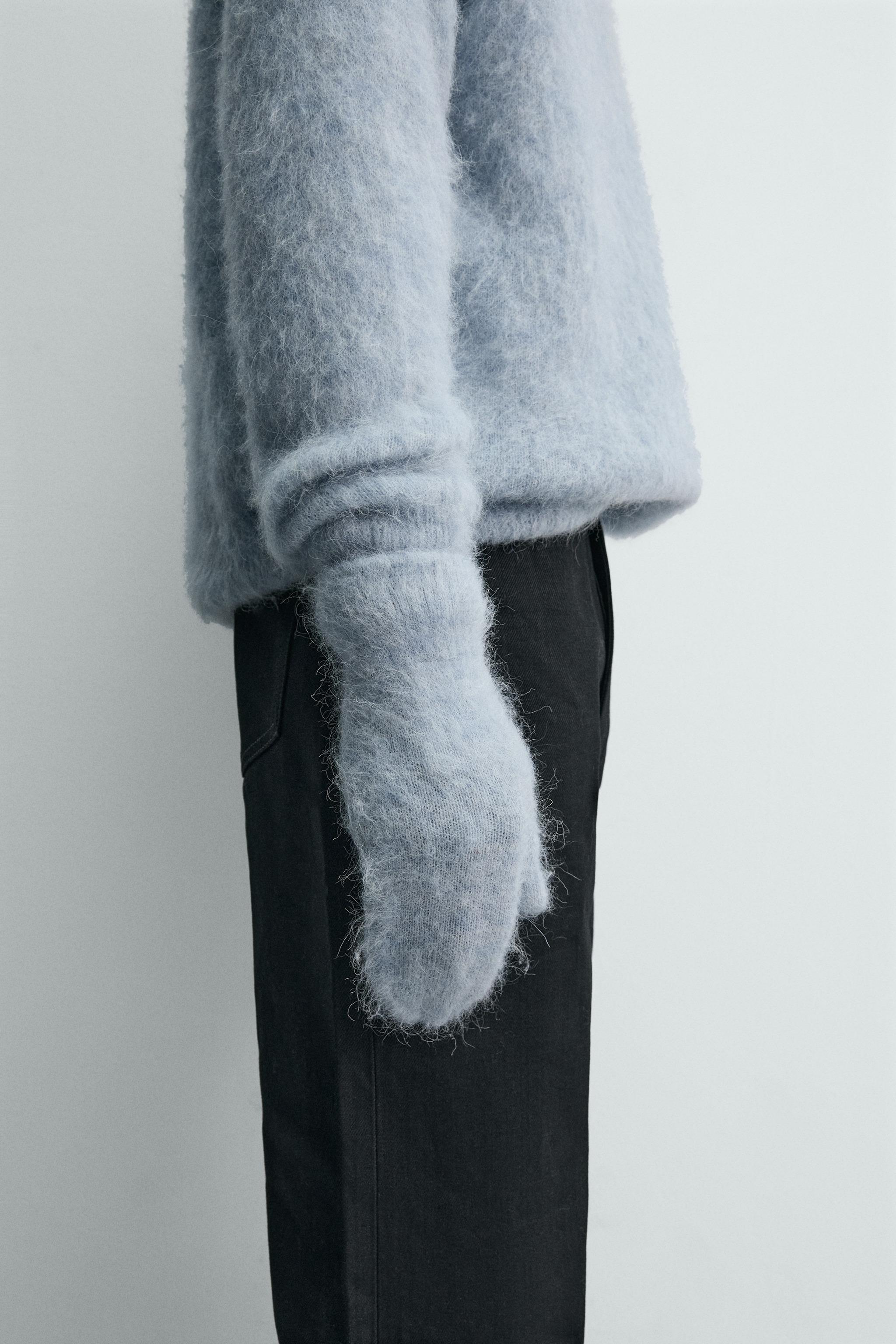 ALPACA BLEND KNIT MITTENS