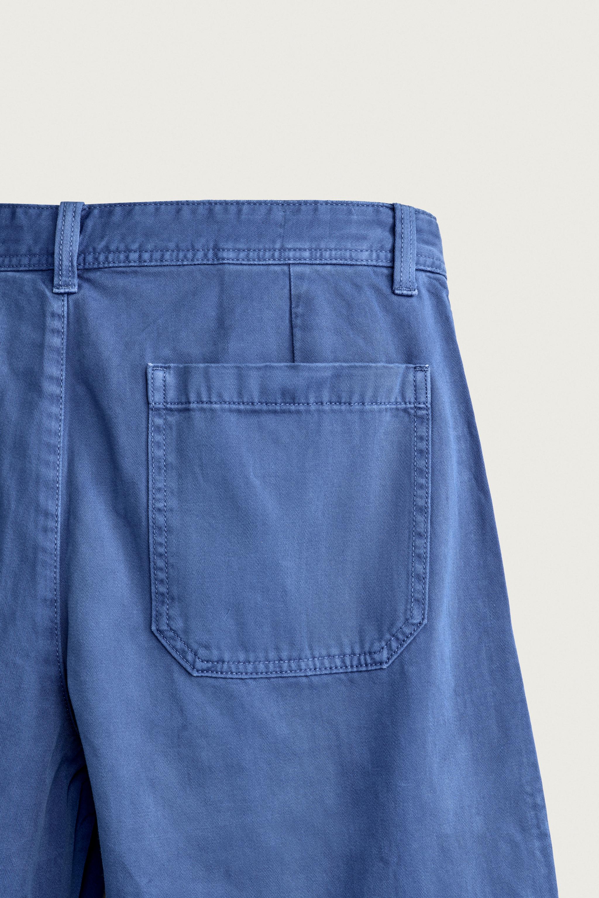 Мужские брюки Zara RELAXED STRAIGHT-FIT DRAWSTRING TROUSERS — фото 10