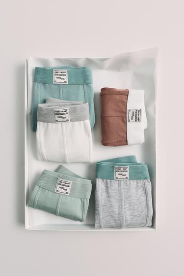 6-14/ FIVE-PACK OF BOXERS WITH LABEL - Multicoloured by Zara