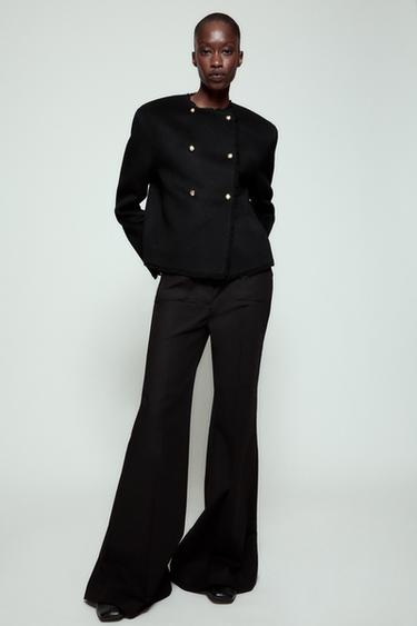 CHAQUETA CRUZADA ZW COLLECTION - Negro de Zara - Imagen 0