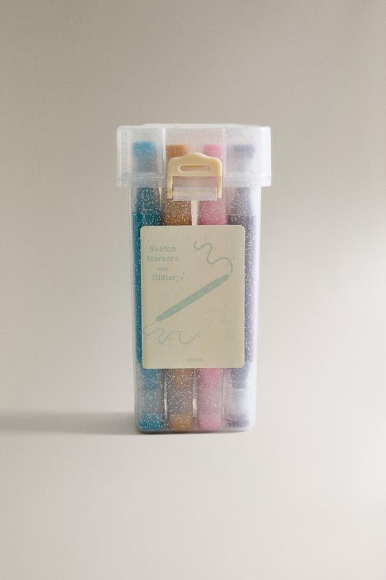 KINDER-GLITTER-MARKER (12ER-PACK) - Bunt von Zara - Bild 0