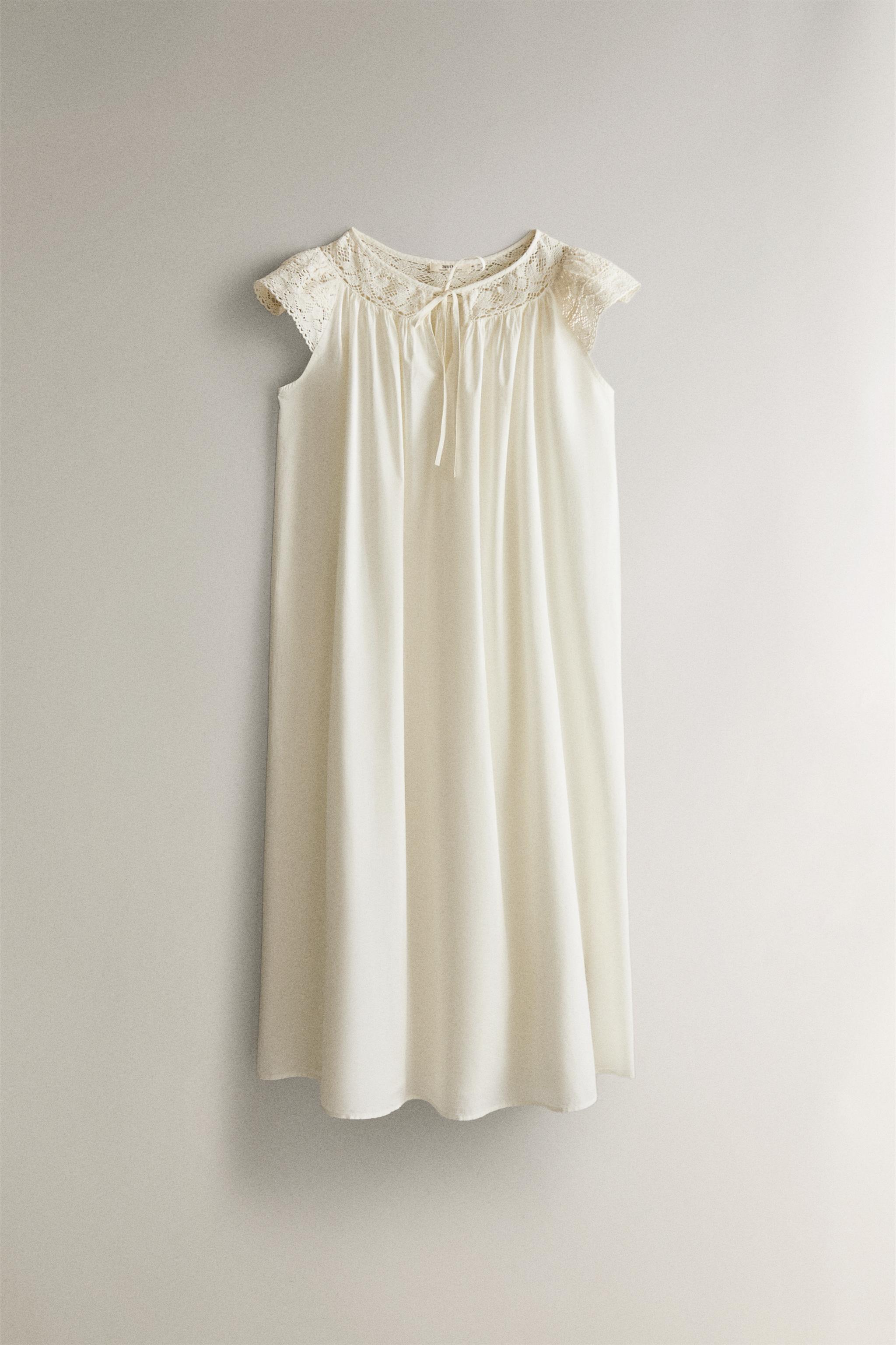 CHEMISE DE NUIT COTON DENTELLE