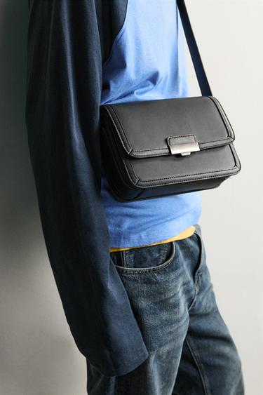 CROSSBODY BAG WITH METAL DETAIL - Black by Zara - Image 0