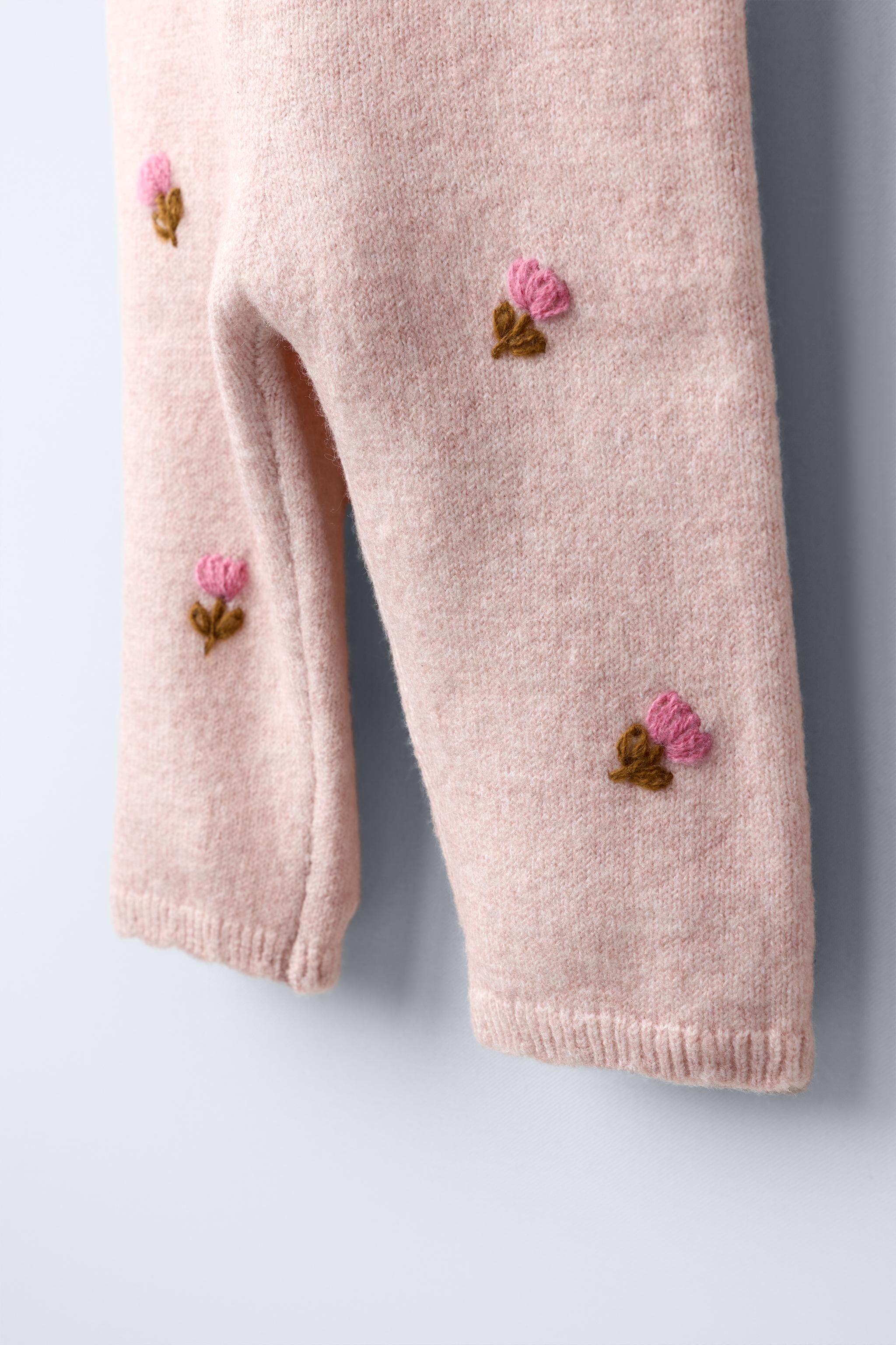 EMBROIDERED FLORAL KNIT JUMPSUIT