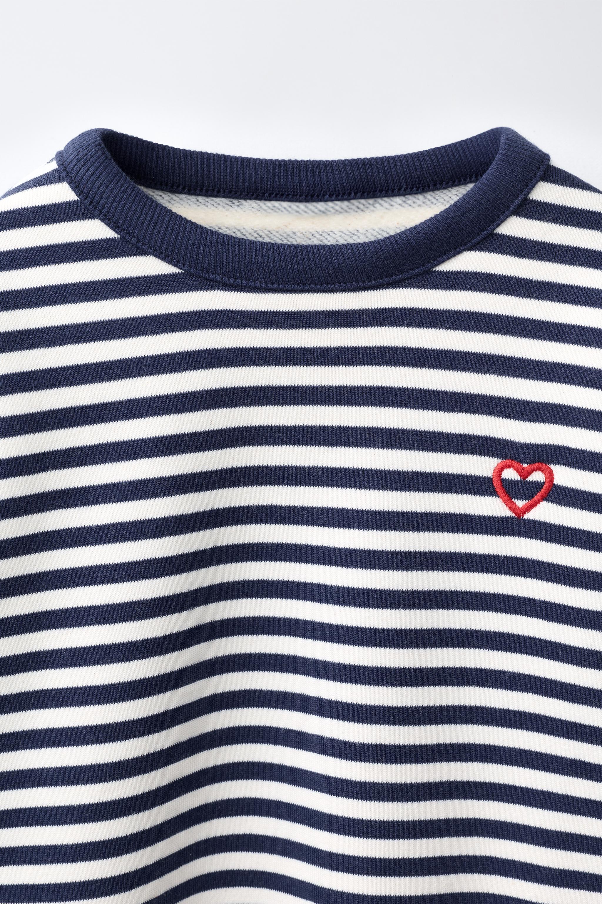 Детские свитеры Zara STRIPED SWEATSHIRT AND FLARE LEGGING SET — фото 3