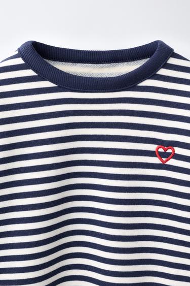 STRIPED SWEATSHIRT AND FLARE LEGGINGS SET - Blue by Zara